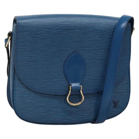 LOUIS VUITTON Epi Saint Cloud GM Shoulder Bag Toledo Blue LV Auth - Picture 1 of 16
